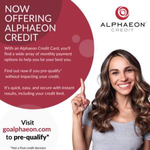 promotion for Alphaeon financing for Dr. Keelee MacPhee cosmetic surgery procedures